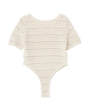 earth music&ecology クロエシェボディニットスーツ Ivory