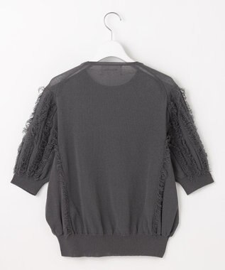 自由区 【カトリエムブーケ】Motif a franges フリンジディティールプルオーバー チャコール