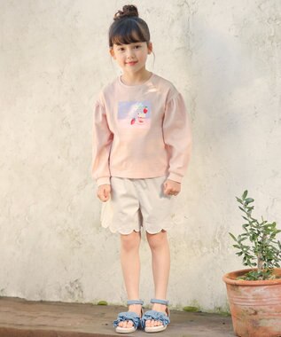 ANY KIDS 裾 スカラップ パンツ ベージュ