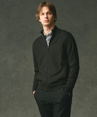  【キングサイズ・チクチクしない/イージーケア/3シーズン対応/サスティナブル】SNOWY  スタンドジップカーディガン