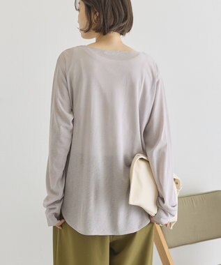 AMERICAN HOLIC ラウンドカットシアープルオーバー Gray Beige