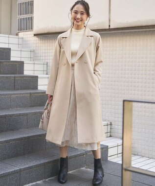 ANY SIS 【洗える】ネックパール調リブ ニット アイボリー