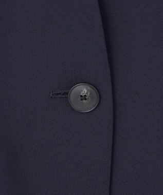 自由区 【セットアップ対応・UVカット・接触冷感・洗える】ライトストレッチノーカラー ジャケット ネイビー