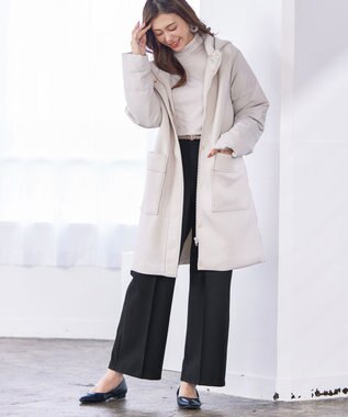 Tiaclasse 【GOLD LABEL・洗える】カシミヤタッチワイドパンツ ブラック