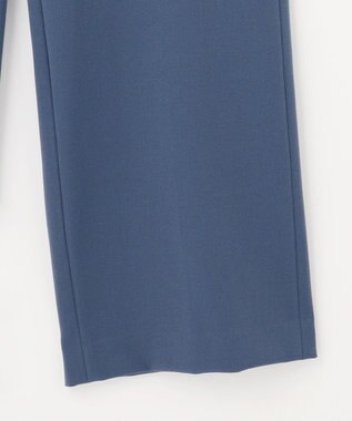 自由区 【裏起毛/撥水加工】TRギャバ ストレートパンツ ダルブルー系