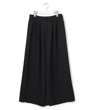 ICB 【先行予約】 ドレープツイル ボリュームワイドパンツ ブラック