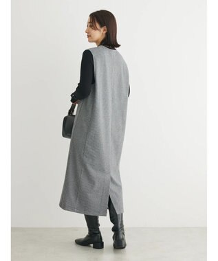 Green Parks 柄圧縮ポンチキーネックジャンスカ Black