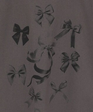 Green Parks ・ＤＯＵＢＬＥ　ＦＬＡＧＳ　リボンｐｔ　ＴＥＥ Charcoal Gray