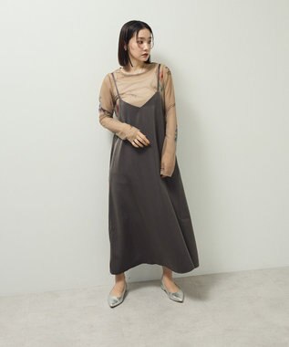 Green Parks ・ＳＵＧＡＲ　ＳＰＯＯＮ　フラワーｐｔシアーロンＴＥＥ Gray Beige