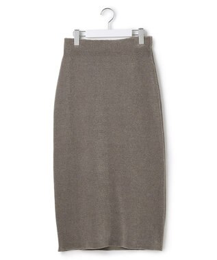 23区 S 【SLOW/一部店舗限定】ベロア風ニット スカート ブラウン系