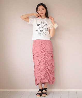 Green Parks ・ＤＯＵＢＬＥ　ＦＬＡＧＳ　リボンｐｔ　ＴＥＥ Charcoal Gray