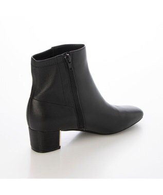 MODE ET JACOMO <MODE ET JACOMO>ストレッチレザースクエアトゥショートブーツ ブラック
