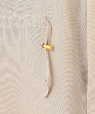 23区 【洗える】ライトシアーマットクロス ミリタリーディティール シャツ ベージュ系