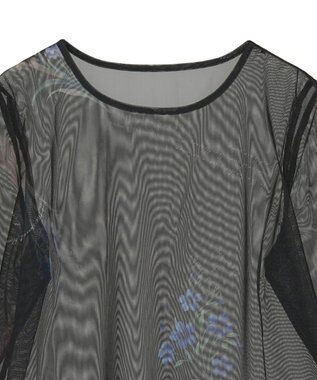 Green Parks ・ＳＵＧＡＲ　ＳＰＯＯＮ　フラワーｐｔシアーロンＴＥＥ Black