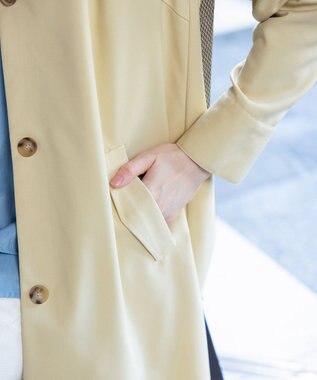 Tiaclasse 【洗える】ステンカラーコート イエロー