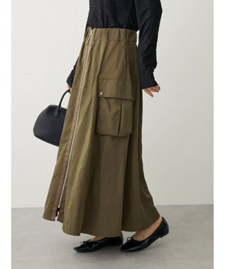 Green Parks ・ＳＵＧＡＲ　ＳＰＯＯＮ　ミリタリーフレアスカート Khaki