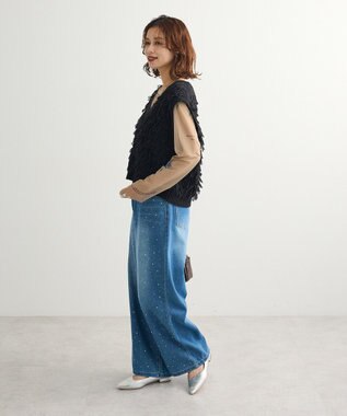 Green Parks ・ＳＵＧＡＲ　ＳＰＯＯＮ　フラワーｐｔシアーロンＴＥＥ Black