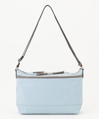 Y'SACCS ナイロン×リサイクルレザー　コンビマルチショルダー ライトブルー