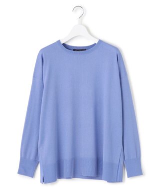 23区 L 【洗える】オータムシャイニー リラクシー ニット サックスブルー系