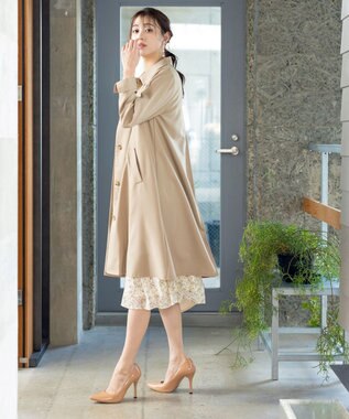 Tiaclasse 【洗える】ステンカラーコート ベージュ