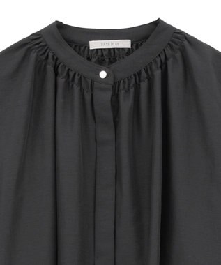 Green Parks ｅａｓｅ　ｂｌｕｅ．バックシャーリングブラウス Black