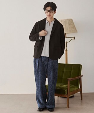 WEGO スキッパーニットポロ グレー