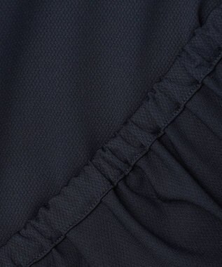 23区GOLF 【23Fondation/WOMEN】シアー袖 ニットポロ ネイビー系