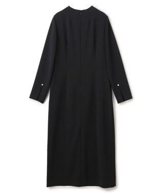 BEIGE， 【洗える】KALMIA / クルーネックIラインロングドレス Black
