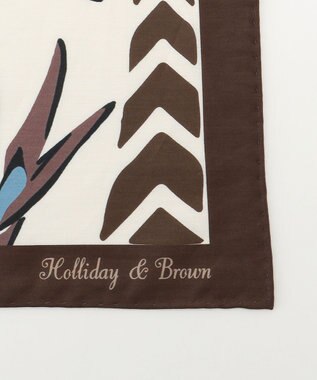 JOSEPH ABBOUD 【イタリア製・Holliday&Brown】バードグラフィックプリント スカーフ アイボリー系6