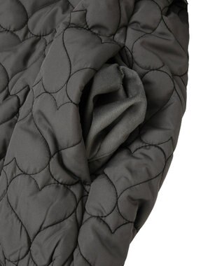 Green Parks ・ｓｗｉｎｇ　ｂｙ　ハートキルトコクーンブルゾン Charcoal Gray