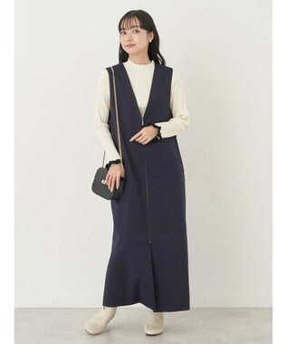 earth music&ecology ジップジレワンピース Navy