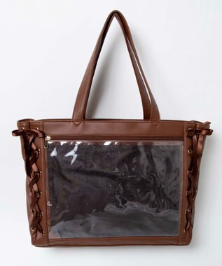 WEGO 【痛バ＆推し活】レースアップ痛バッグL ブラウン