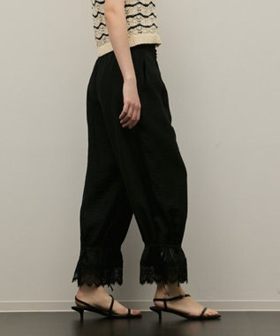 GRACE CONTINENTAL ドロストクロップドパンツ ブラック