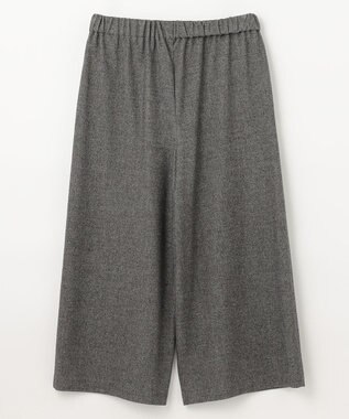 ANY 【洗濯機可能/ウエストゴム】ライトツイード ワイドパンツ ライトグレー