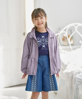 組曲 KIDS 【150-160㎝】スズランプリント Tシャツ ネイビー