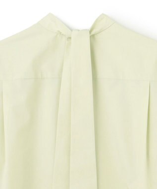 BEIGE， 【洗える】CLOVER / コットンバックボウタイブラウス Sage