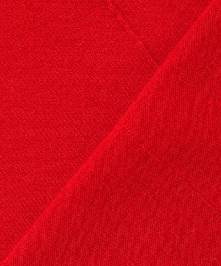 BEIGE， POMPE / ウールカシミヤ ハイネックカーディガン Red