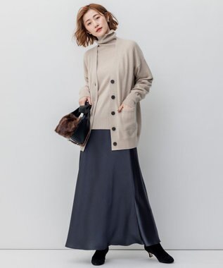 23区 フェイクファー2WAY ショルダー バッグ ダークブラウン系