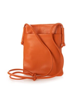LA BAGAGERIE ミニ財布付き サイドノットショルダー オレンジ