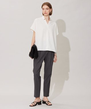 ICB L 【セットアップ対応・洗える】 LooseWeave テーパードパンツ チャコール系