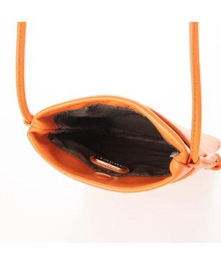 LA BAGAGERIE ミニ財布付き サイドノットショルダー オレンジ