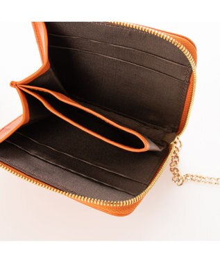 LA BAGAGERIE ミニ財布付き サイドノットショルダー オレンジ