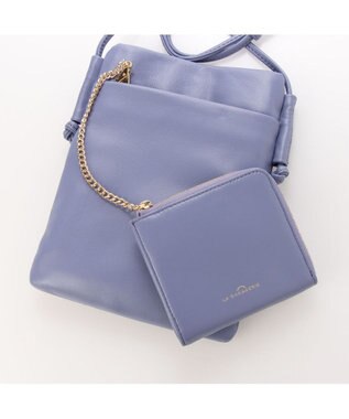 LA BAGAGERIE ミニ財布付き サイドノットショルダー ライトパープル