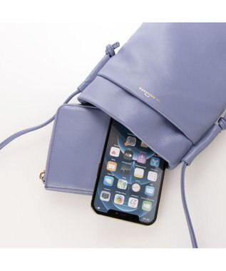 LA BAGAGERIE ミニ財布付き サイドノットショルダー ライトパープル