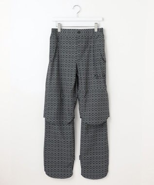 23区GOLF 【MEN】モノグラム レインパンツ  2WAYストレッチ 透湿防水 防風 撥水 ポケッタブル ブラック系5