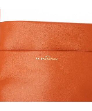 LA BAGAGERIE ミニ財布付き サイドノットショルダー オレンジ