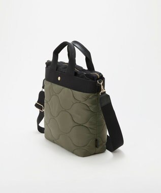 TOPKAPI 【Breath TOPKAPI】RIPPLE リプル キルティング ショルダー付き 縦型 トートバッグ / 撥水 / 軽量 カーキ