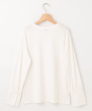 組曲 S コットンベア天竺 カフス袖ロングTシャツ アイボリー系