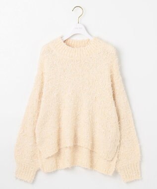 ANY SIS 【洗える】リボンヤーンミックス ニット アイボリー