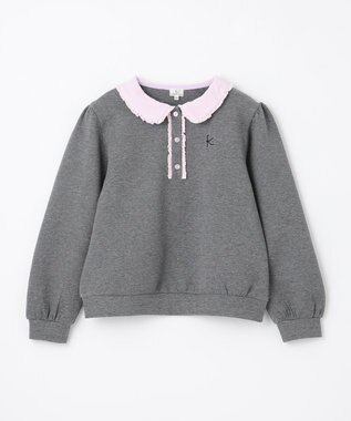 組曲 KIDS 【150-160㎝】ダンボールニット トレーナー グレー系